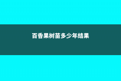 百香果树苗几年结果，结果期可以换盆吗 (百香果树苗多少年结果)