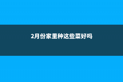 2月份家里种这“3种”菜，两周就长成，吃着贼鲜嫩！ (2月份家里种这些菜好吗)