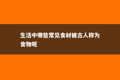 生活中哪些常见用品可以做花肥 (生活中哪些常见食材被古人称为食物呢)