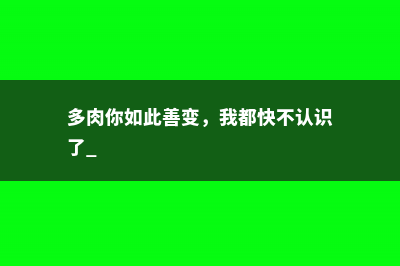 多肉你如此善变，我都快不认识了 