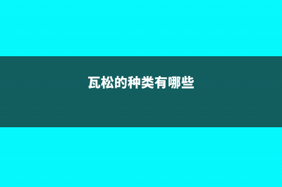 瓦松的种类有哪些 (瓦松的种类有哪些)