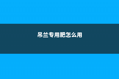 吊兰施肥方法，用什么肥好 (吊兰专用肥怎么用)