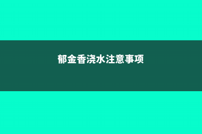 郁金香浇水注意事项，郁金香多久浇一次水 (郁金香浇水注意事项)