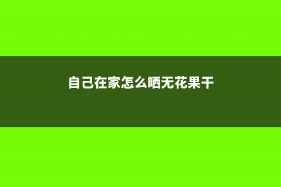 自己在家怎么晒柿子，为什么发黑 (自己在家怎么晒无花果干)