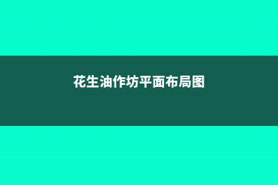 油坊要点“花生粕”，碾碎混土里，啥花都疯长！ (花生油作坊平面布局图)