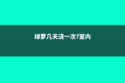 绿萝几天浇一次水合适 (绿萝几天浇一次?室内)