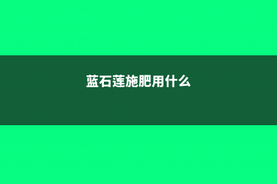 蓝石莲怎么施肥 (蓝石莲施肥用什么)