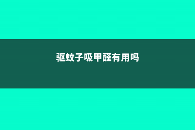 驱蚊子吸甲醛...1盆花顶个百宝箱 (驱蚊子吸甲醛有用吗)