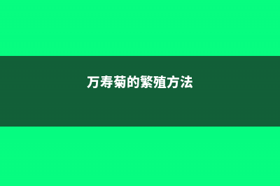 万寿菊的繁殖方法 (万寿菊的繁殖方法)