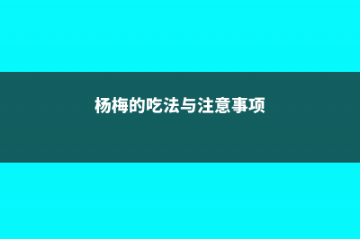 杨梅的吃法，能多吃吗 (杨梅的吃法与注意事项)