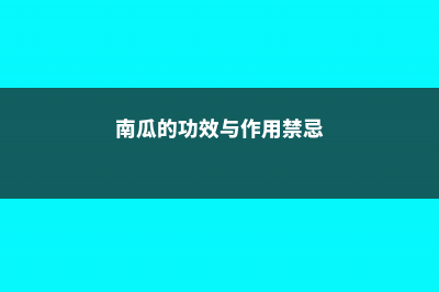 南瓜的功效与作用，女人吃南瓜的好处 (南瓜的功效与作用禁忌)