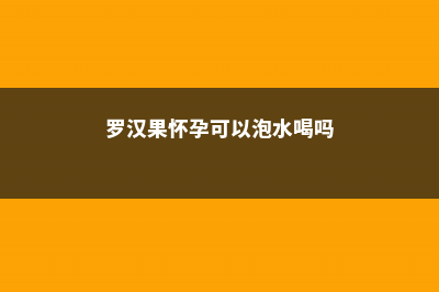 罗汉果孕妇可以喝吗，小孩可以喝吗 (罗汉果怀孕可以泡水喝吗)