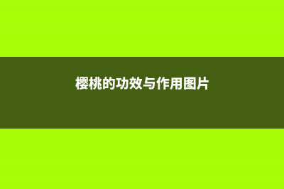 樱桃的功效与作用，樱桃图片 (樱桃的功效与作用图片)