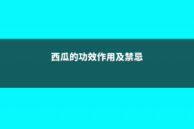 西瓜的功效作用与营养价值 (西瓜的功效作用及禁忌)