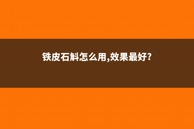 铁皮石斛怎么正确吃，铁皮石斛能煲汤吗 (铁皮石斛怎么用,效果最好?)