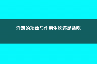 洋葱的功效与作用，洋葱不能和什么一起吃 (洋葱的功效与作用生吃还是熟吃)