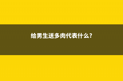 给男生送多肉代表什么 (给男生送多肉代表什么?)