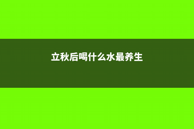 立秋后就喝这3汤，去湿气补血气，一觉睡到大天亮！ (立秋后喝什么水最养生)