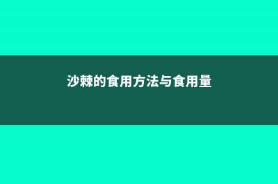 沙棘的食用方法和禁忌 (沙棘的食用方法与食用量)