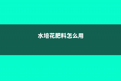 水培花卉叶面肥的使用 (水培花肥料怎么用)