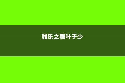 雅乐之舞叶子红晕消失，叶子变绿怎么办 (雅乐之舞叶子少)